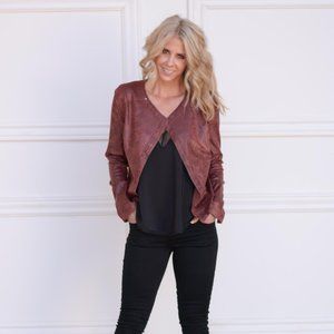 NWT Lysse Trent Faux Leather Machine Washable Jacket S, M, XL